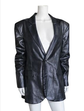 ART SCHOOL | Black Lamé Oversized Tailored Jacket Size EU 38 / US 6 ~ NWT